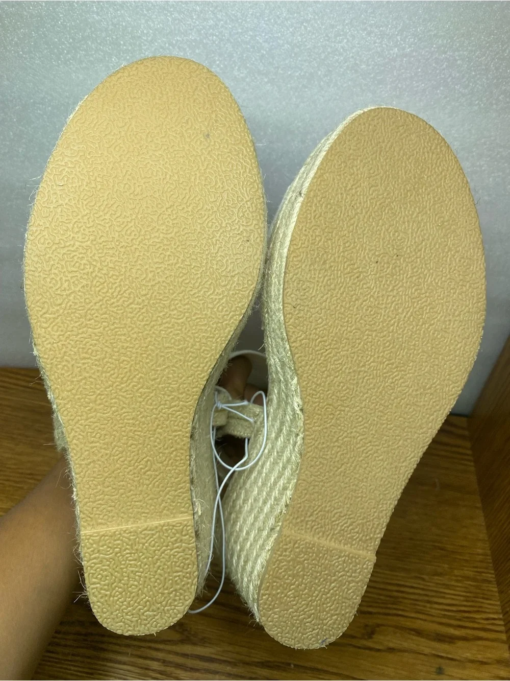 Torrid Women's Espadrille Wedge Sandals Ankle Strap Slip On White Size 11 New